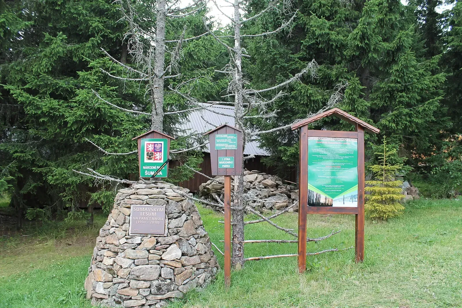 Šumava forests memorial, Bučina, Kvilda, Prachatice District, Czech Republic Kvilda, Bučina, památník lesům (2013 08 12; 01)