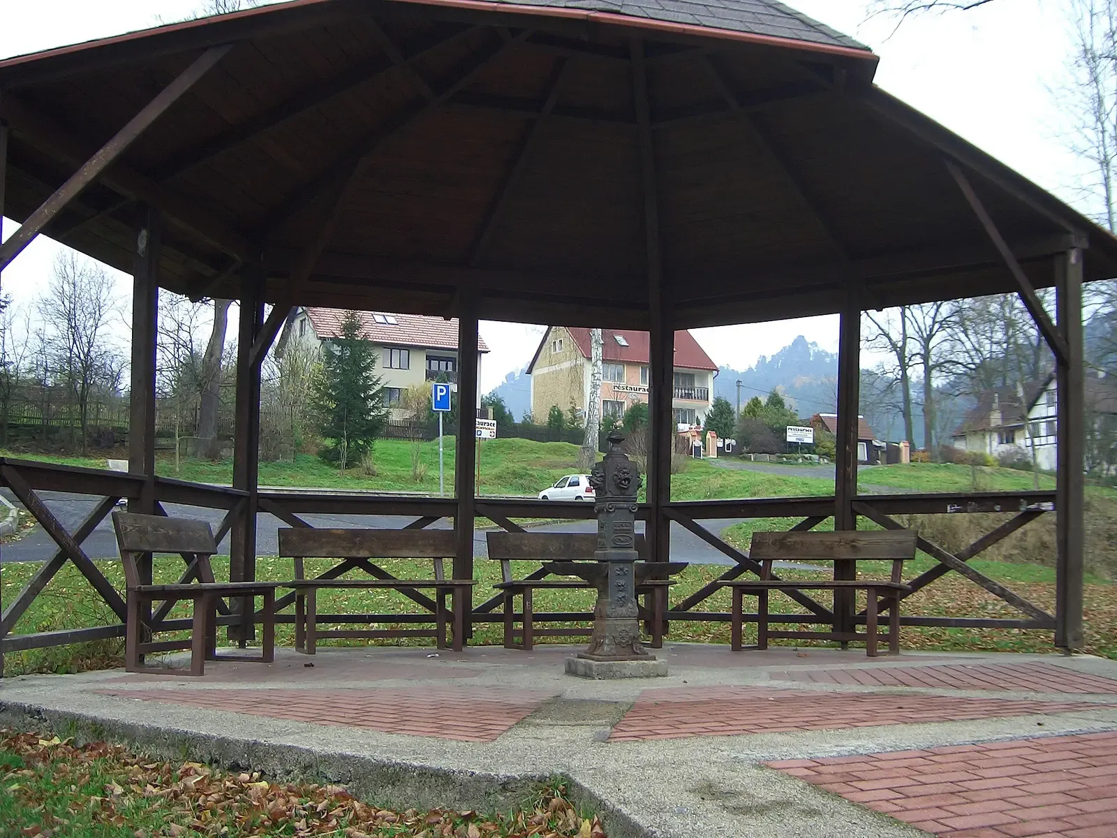 At the municipal center of Jetřichovice, a village in the Bohemian Switzerland, Czech Republic. Jetrichovice 1668