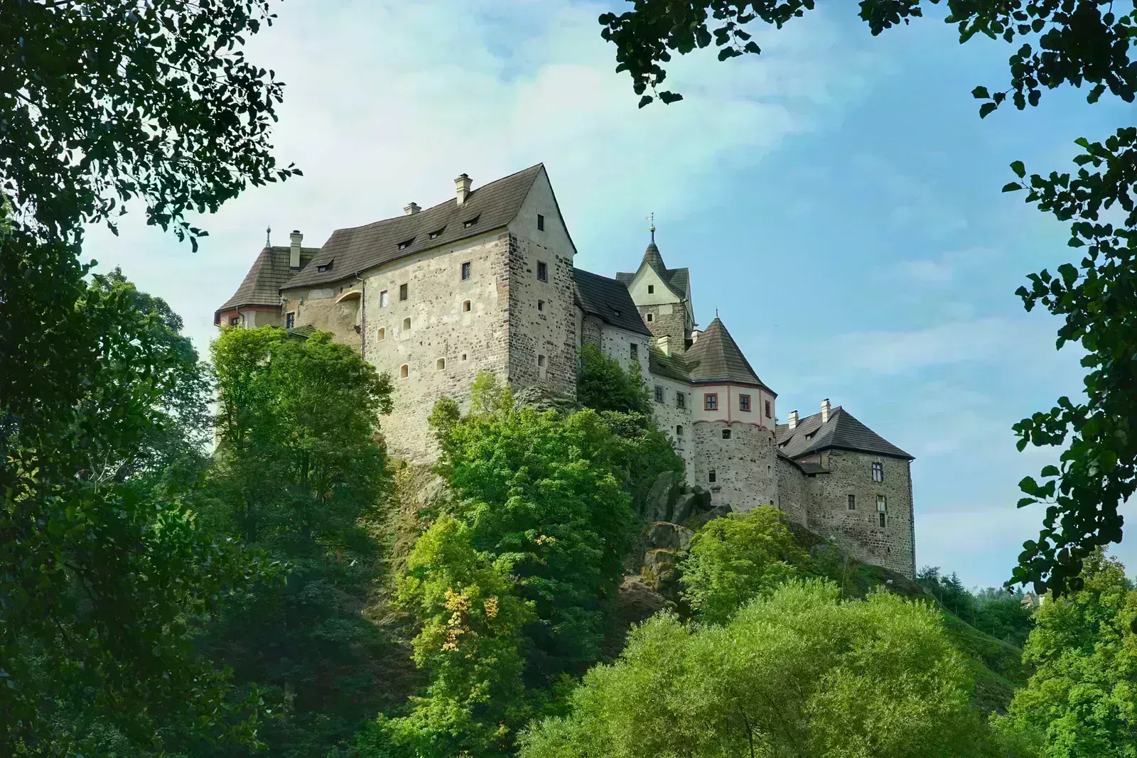 Loket castle rising above the Ohře river