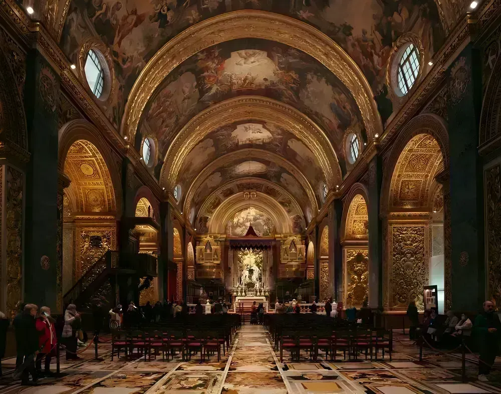 Baroque stucco interior of the Minor Basilica
